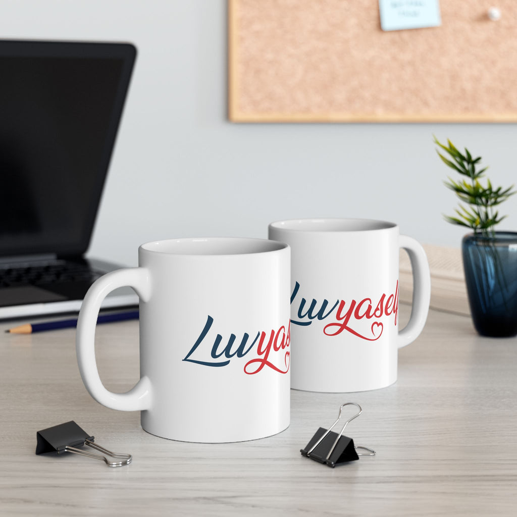 Ceramic Mug — 'Love Yourself' Script Coffee Mug (11oz, 15oz)