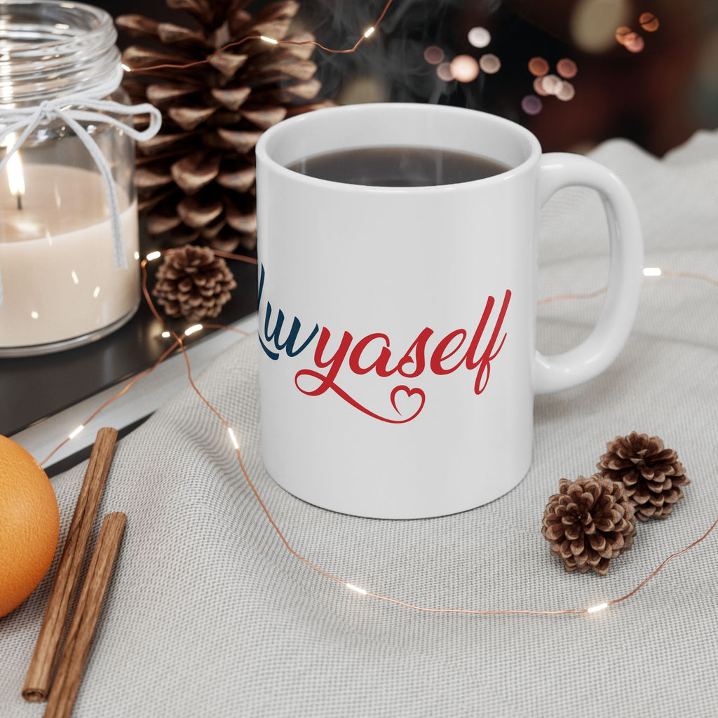 Ceramic Mug — 'Love Yourself' Script Coffee Mug (11oz, 15oz)