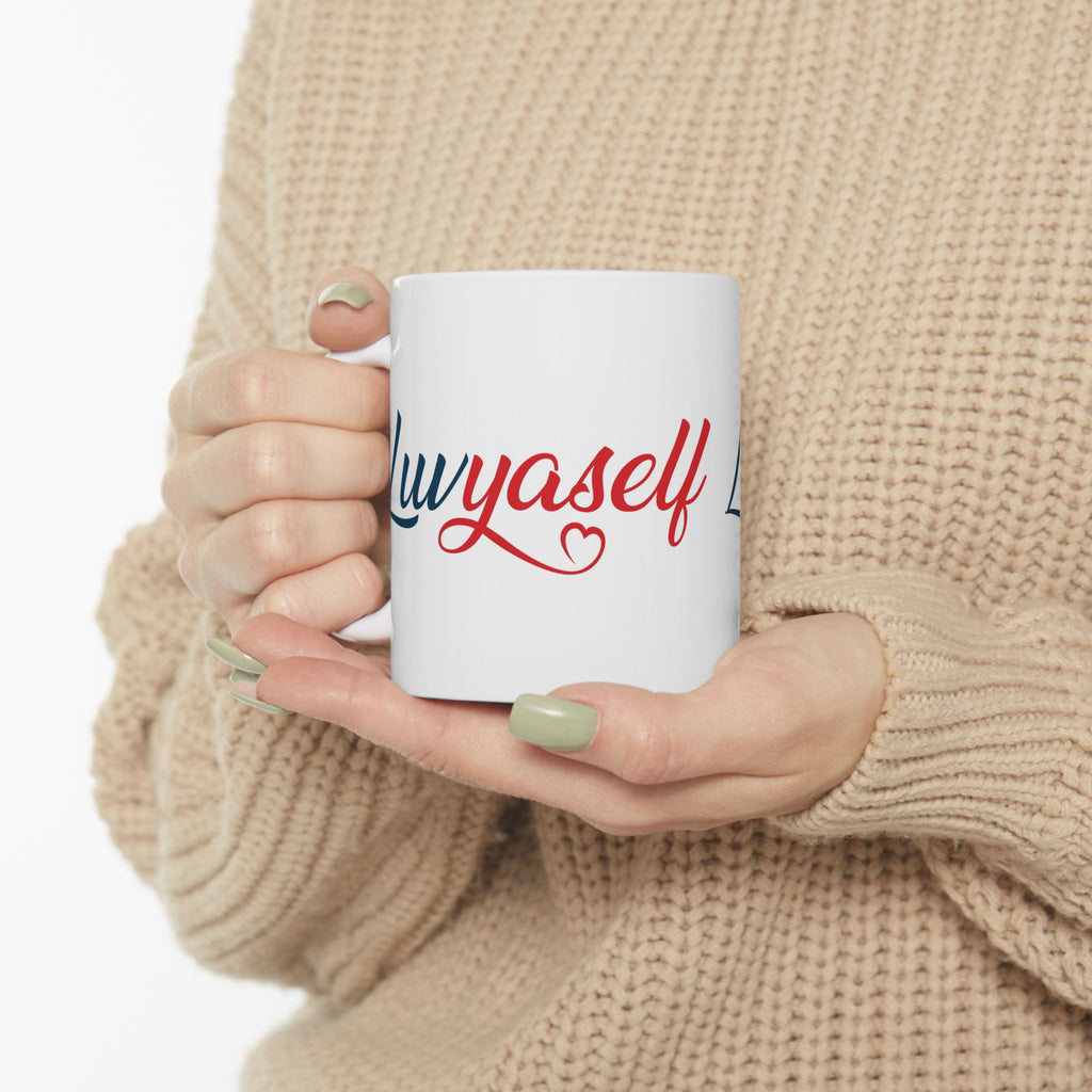 Ceramic Mug — 'Love Yourself' Script Coffee Mug (11oz, 15oz)